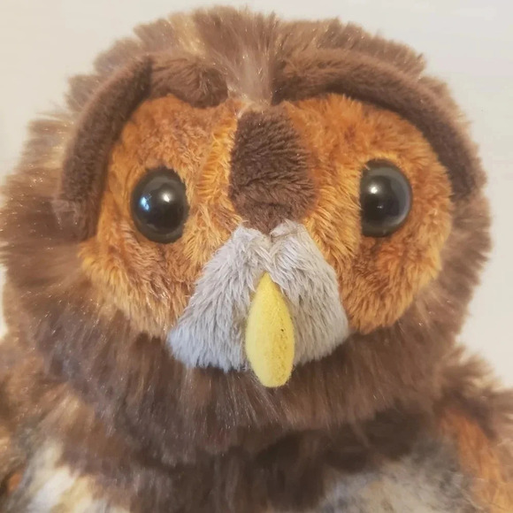 Ganz-Cheektowaga Barred Brown Webkins Stuffed,Plush  Toy Owl. - Picture 3 of 10